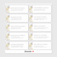 Soft Pastel Ornate Spring Garde Guest Name Address