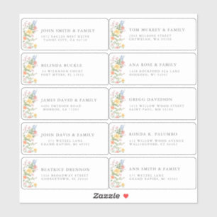 Soft Pastel Ornate Spring Garde Guest Name Address