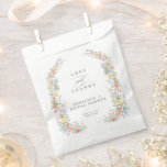 Soft Pastel Ornate Spring Garden Bridal Shower Favour Bag<br><div class="desc">Bring timeless charm and romantic elegance to your wedding with this minimalist floral bridal shower favour bag, featuring a soft watercolor border of hand-painted blooms. The delicate floral arrangement includes pastel pinks, buttery yellows, soft lavenders, baby blues, and sage greens, gracefully framing your custom text in the centre. Perfect for...</div>