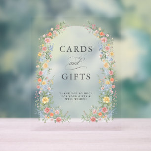 Soft Pastel Ornate Spring Garden  Cards and Gifts Acrylic Sign