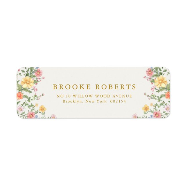 Soft Pastel Ornate Spring Garden Gold Wedding (Front)