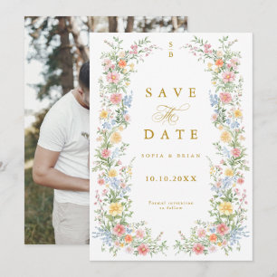 Soft Pastel Ornate Spring Garden Gold Wedding Save The Date