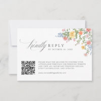 Soft Pastel Ornate Spring Garden Wedding QR Code