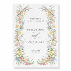 Soft Pastel Ornate Spring Garden Wedding Welcome