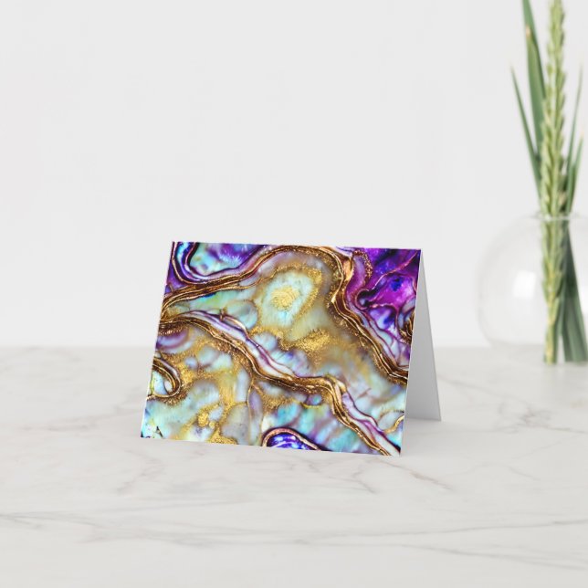 Soft Pastel Paua Shell couleur Liquide Encre d'alc (Devant)