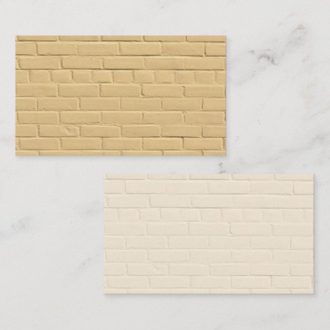 Soft Pastel Peach Brick Wall  Business Card (Front/Back)