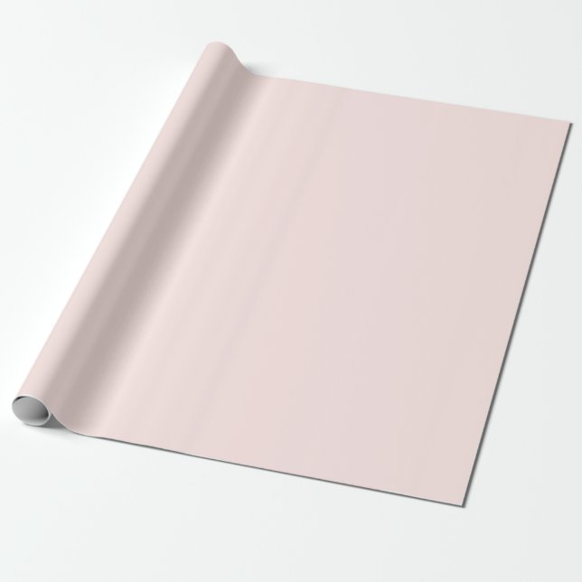 Soft Pastel Peach Solid Colour Wrapping Paper (Unrolled)