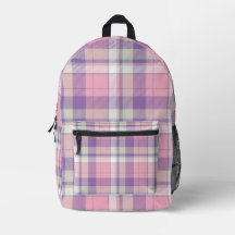 Soft Pastel Pink and Purple Plaid Tartan Pattern
