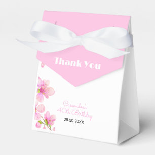 Soft Pastel Pink Cherry Blossom Sakura Birthday Favor Box