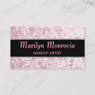 Soft Pastel Pink Glitter Business Card