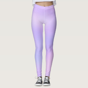 Soft Pastel Pink Purple Light Gradient Leggings