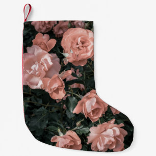Soft Pastel Pink Rose Garden Small Christmas Stocking