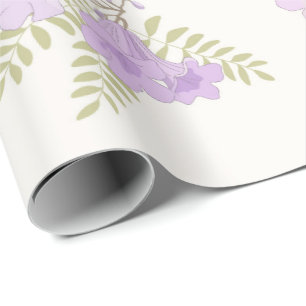Soft Pastel Purple Jacaranda Blooms Wrapping Paper