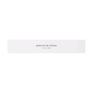 Soft Pastel Purple Minimal Wedding Invitation Belly Band