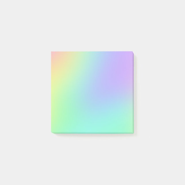 Soft Pastel Rainbow Gradient Post-It Notes (Front)