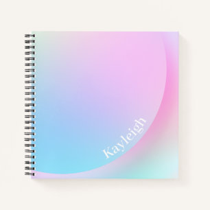 Soft Pastel Rainbow Gradient Shape Notebook