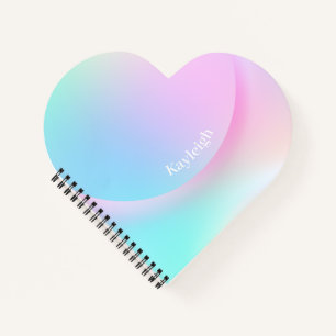Soft Pastel Rainbow Gradient Shape Planner Notebook