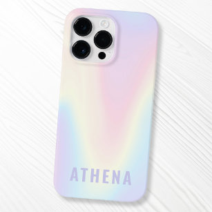 Soft pastel rainbow name trendy modern minimal Case-Mate iPhone 14 pro max case