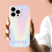 Soft pastel rainbow name trendy modern minimal Case-Mate iPhone case