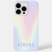 Soft pastel rainbow name trendy modern minimal Case-Mate iPhone case (Back)