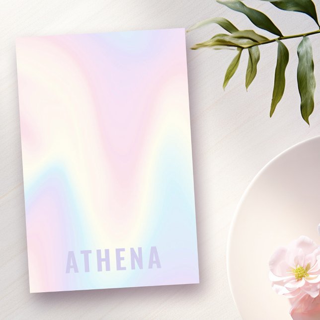 Soft pastel rainbow name trendy modern minimal post-it notes (Soft pastel rainbow name trendy modern minimal post-it notes)