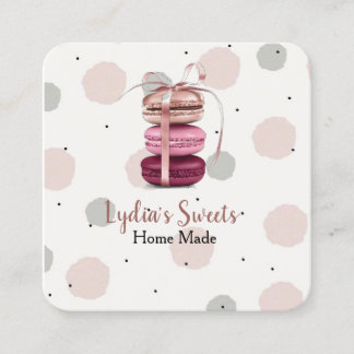 Soft Pastel Rose Sweet Square Business Card