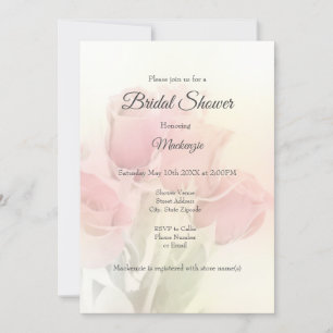 Soft Pastel Roses 2 Invitation