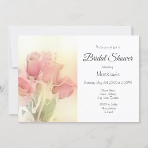 Soft Pastel Roses 2 Invitation