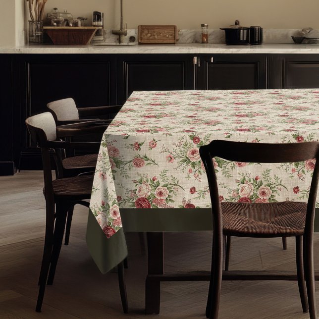 Soft Pastel Shabby Chic Delicate Floral Patterns Tablecloth (Soft Pastel Shabby Chic Delicate Floral Patterns Tablecloth)