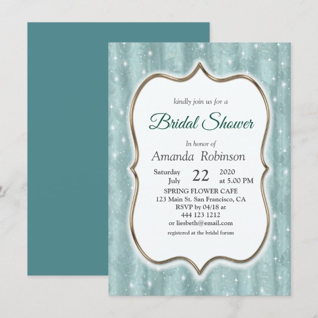Soft Pastel Shades of Sage Green Invitation (Front/Back)