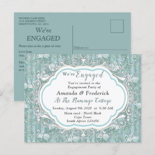 Soft Pastel Shades of Sage Green Invitation Postcard
