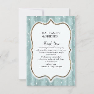 Soft Pastel Shades of Sage Green Thank You Card