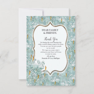 Soft Pastel Shades of Sage Green Thank You Card