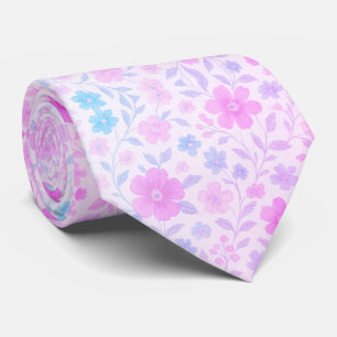 Soft Pastel Spring Blossom  Tie