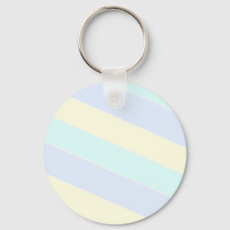 Soft Pastel Striped Pattern Keychain