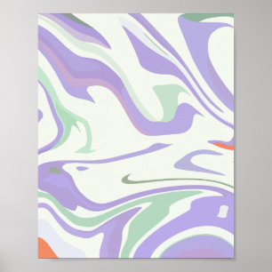 Soft Pastel Swirls Poster