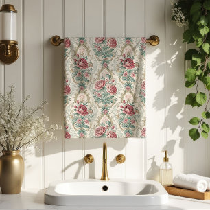 Soft Pastel Towel Victorian Damask Bath Accent
