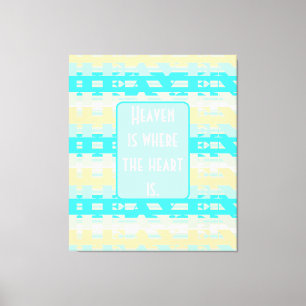 Soft Pastel Turquoise Beige Modern Heaven Pattern Canvas Print