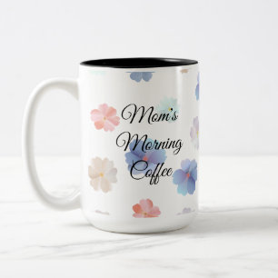 Soft Pastel Wildflowers Pattern Two-Tone Coffee Mug