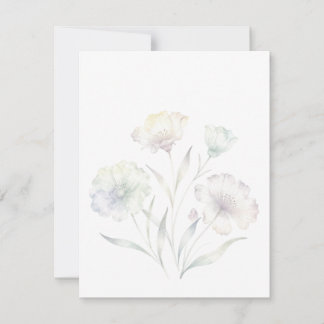 Soft Pastel Wildflowers Watercolor Grace RSVP Card