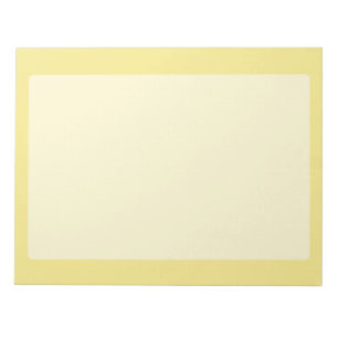 Soft pastel yellow accent decor ready to customize notepad