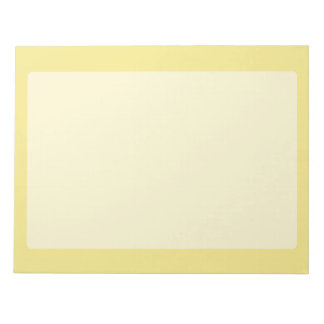 Soft pastel yellow accent decor ready to customize notepad
