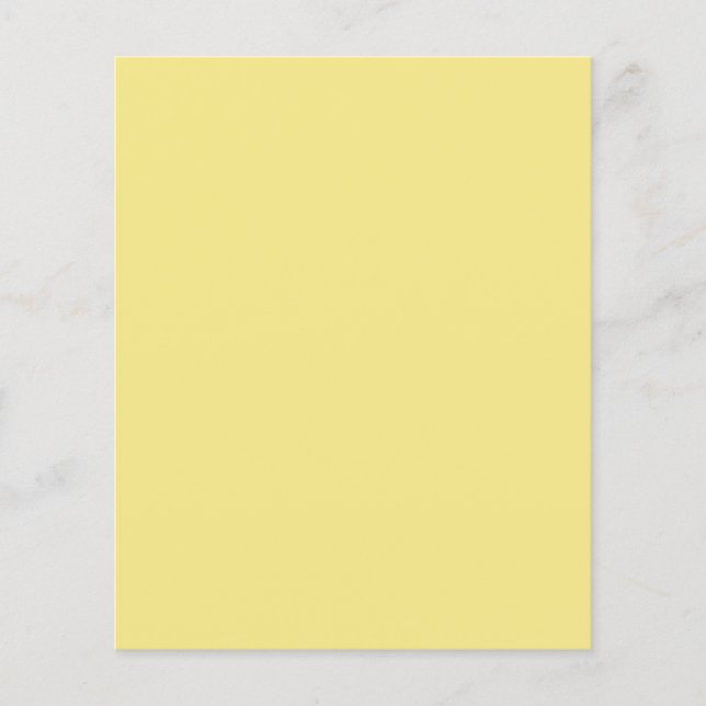 Soft pastel yellow background ready to customize flyer (Front)