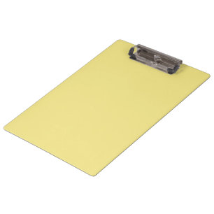 Soft pastel yellow decor ready to customize clipboard