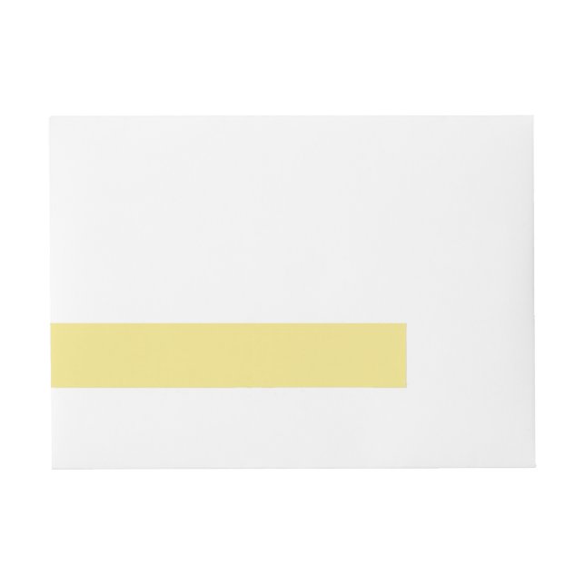Soft pastel yellow decor ready to customize wraparound address label (Front)