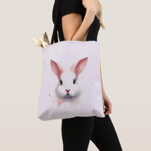 Soft Pastels : Sac fourre-tout lapin rose