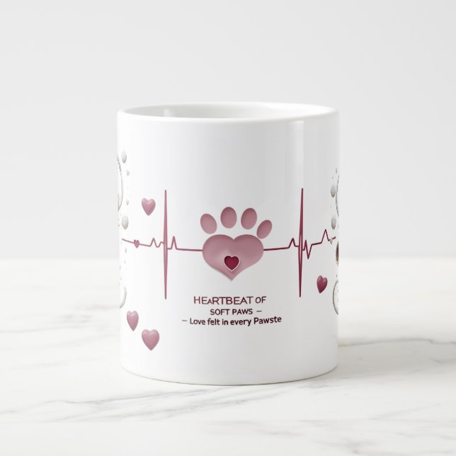 Soft Paws Symphony – 20 oz Jumbo Mug with Elegant  (Front)