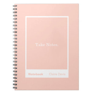 Soft Peach Block Quote Classic Notebook