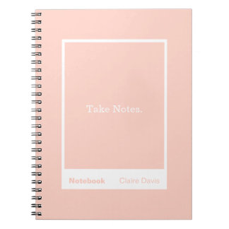 Soft Peach Block Quote Classic Notebook