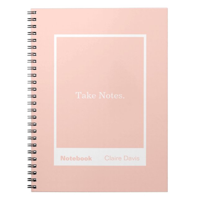 Soft Peach Block Quote Classic Notebook (Front)